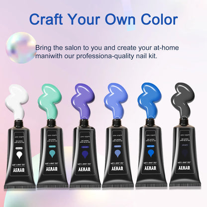6 PCS Polygel Nail Kit With UV Nail Lamp, Slip Solution, Top Base Coat, Builder Nails Art Tools For Beginners - image 5