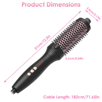 1Pc 3 In 1 Thermal Brush Hair Curler Brush Hair Curler Straightener With 10 Heating Levels 30S Fast Heating Fit For All  - image 7